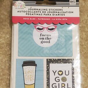 Happy Planner Medium Flip Stickers 5 Sheets Boss Babe